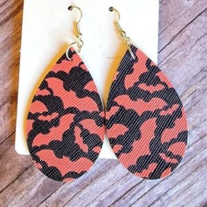 Halloween Black Clouds Faux Leather Earrings